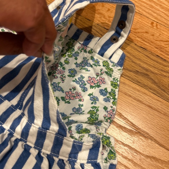 Mini Boden Girls Striped Overall Denim Dress. Size 2Y-3Y - Picture 5 of 7
